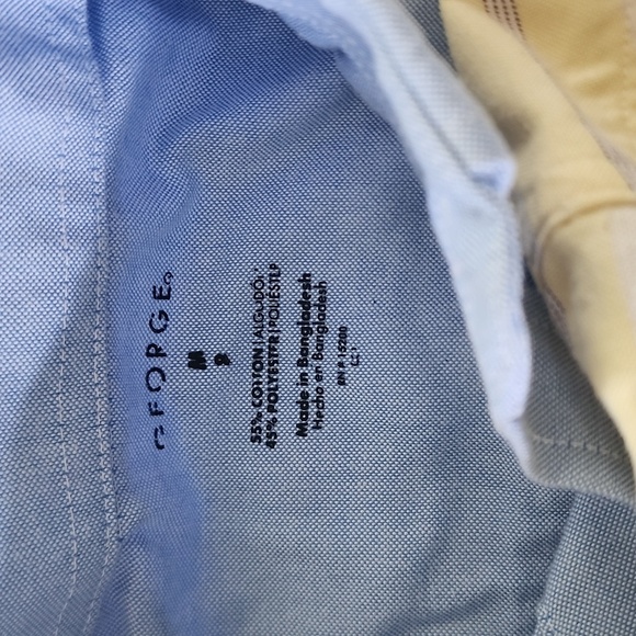 Kids Size M (8) George Yellow Striped and Blue Casual Button Down Shirts - Picture 3 of 4